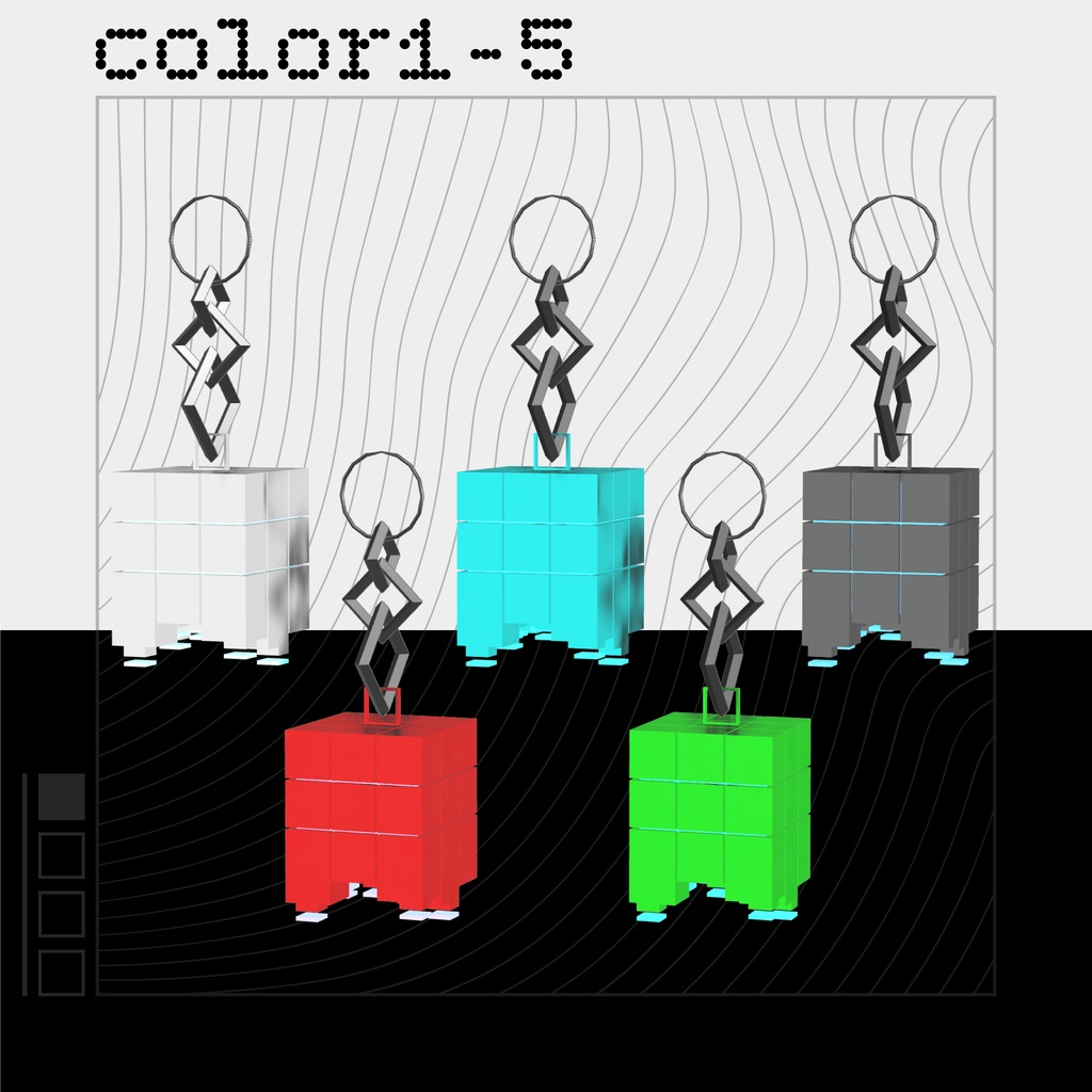 【無料版あり】イヤリング「CUBE1」