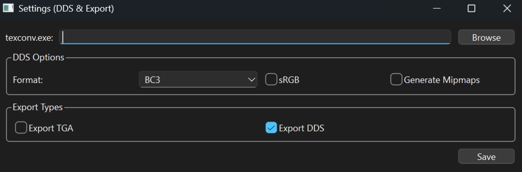 Clausewitzy用にtgaテクスチャを一括で変換するやつ