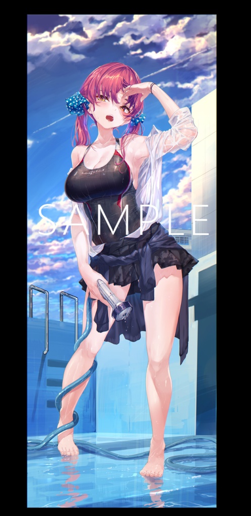 【ホロクル10th】宝鐘マリン等身大タペストリー【C100復刻】