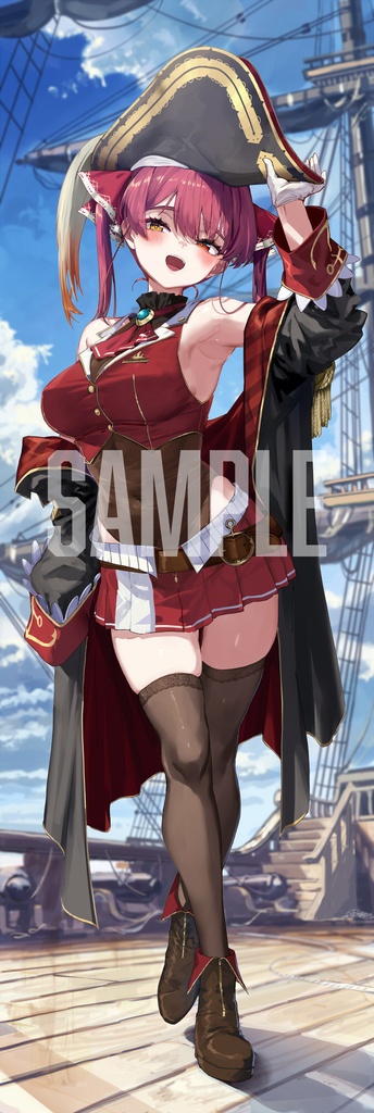 C107 CIRCLE SEASIDE 宝鐘マリン 等身大タペストリー C107 CIRCLE SEASIDE 宝鐘マリン 等身大タペストリー C107 宝鐘マリン