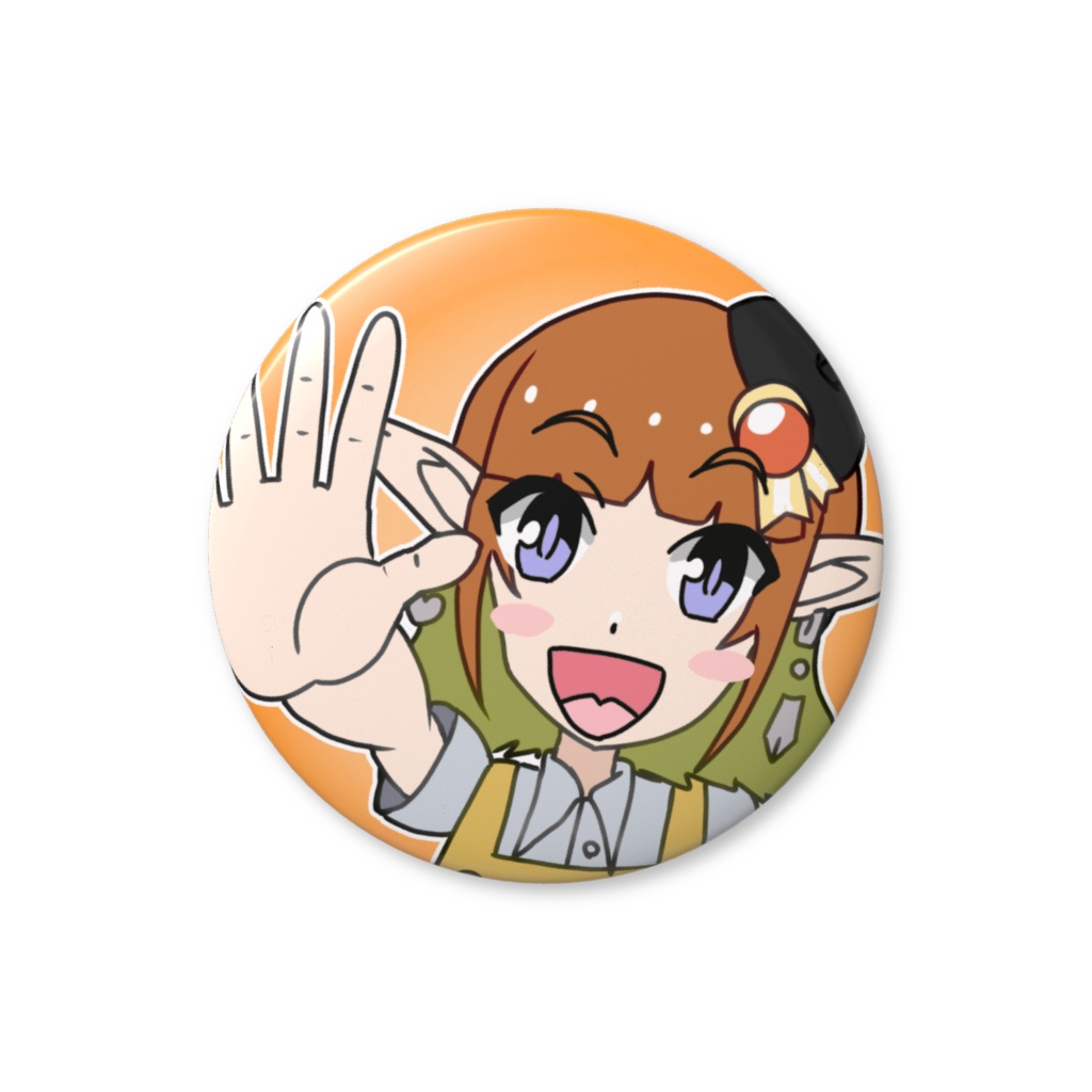 自称漫画家エルフ(あいさつ)缶バッジ