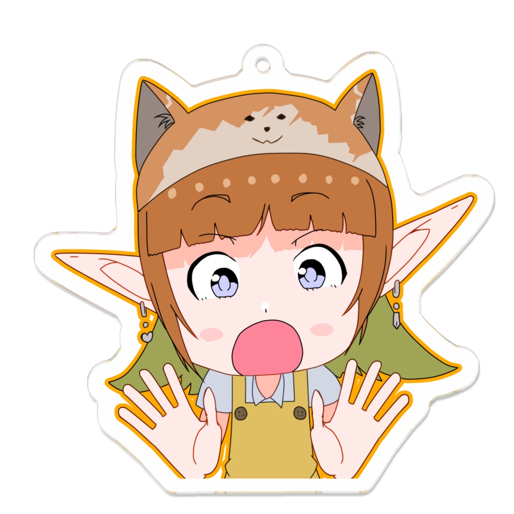 自称漫画家エルフ(柴犬ベレー帽)・1アクキー