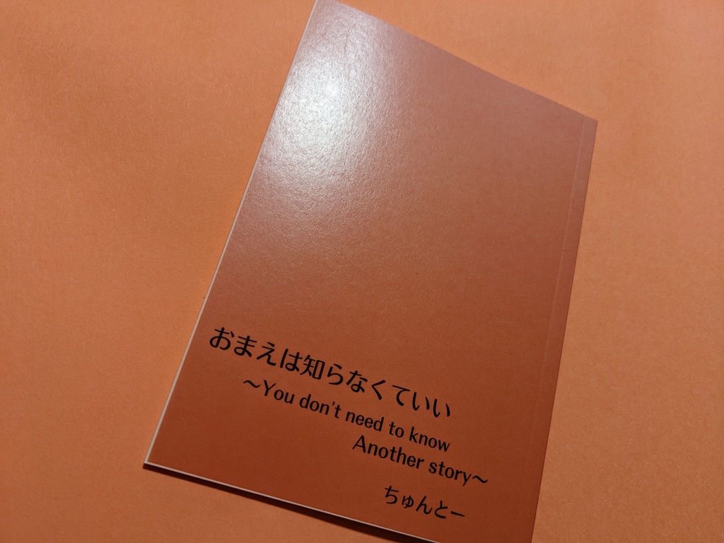 【小説・オマケ冊子つき】You don't need to know