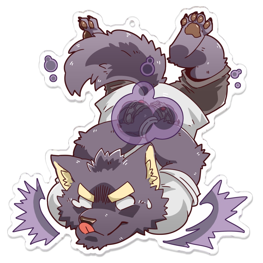 ウルフ(冥) イヤホンコードマネージャー?アクリルキーホルダー