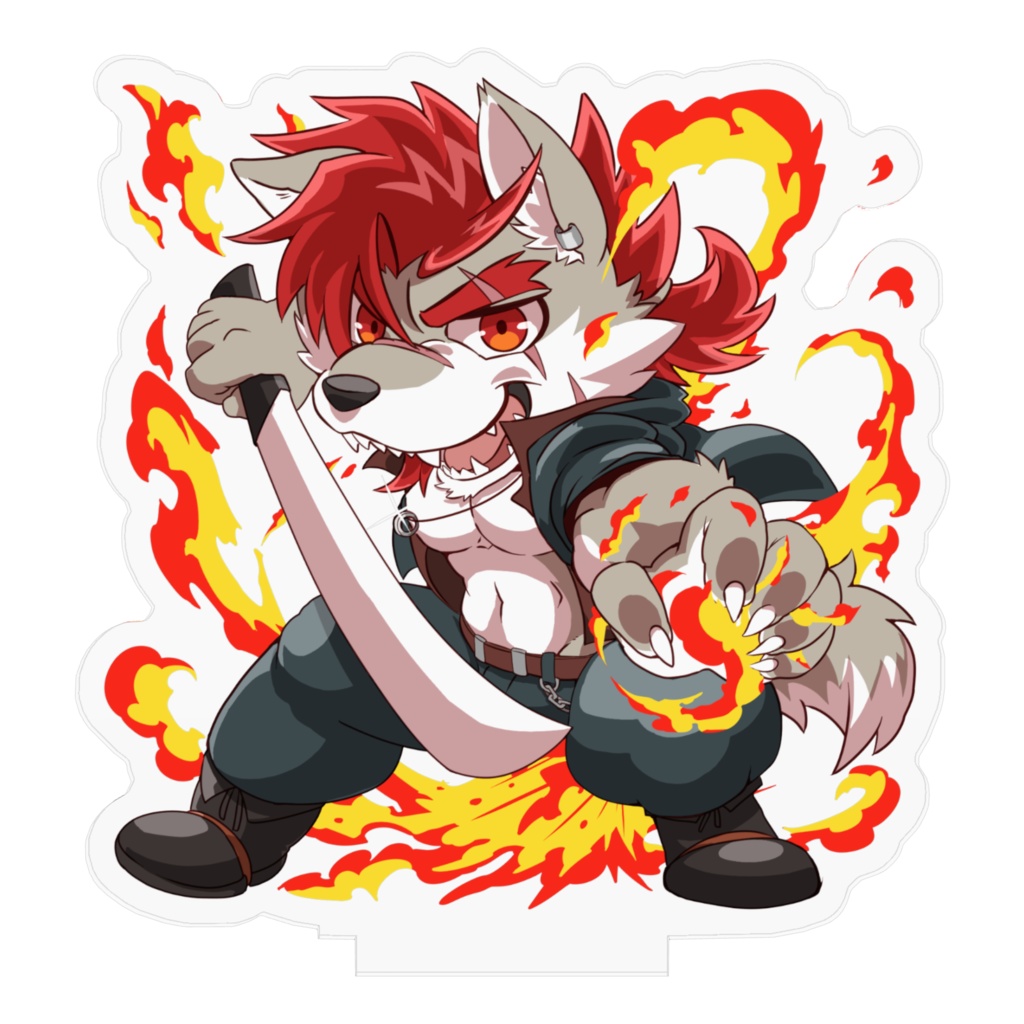 アクリルフィギュア 狼也(ART:@Tach8Grmrさん)