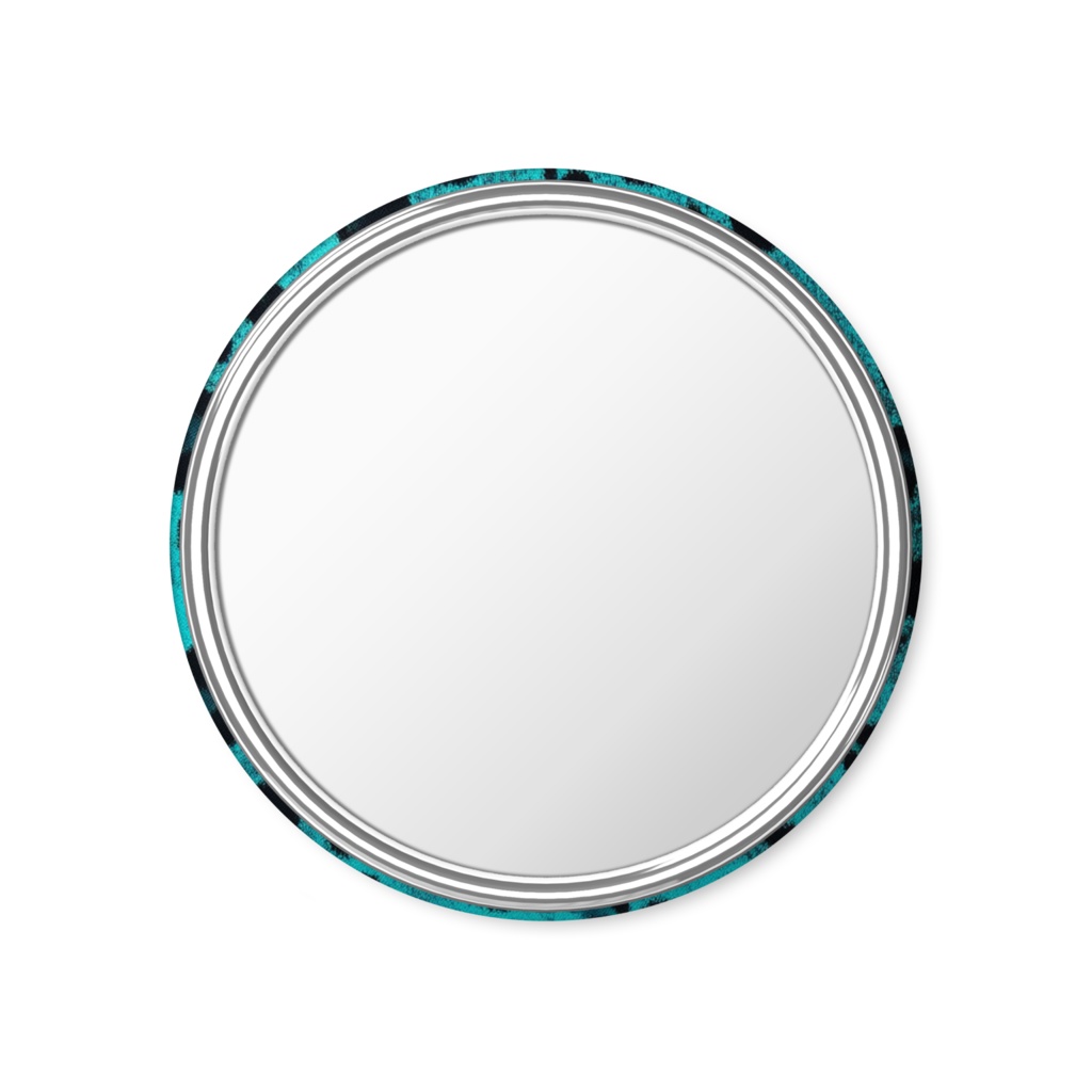 レオパード柄 ターコイズ