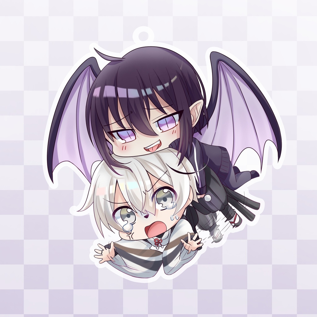 悪魔×シマエナガ アクリルキーホルダー