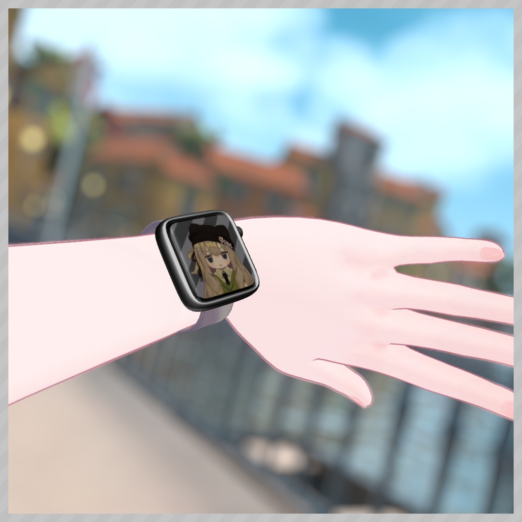 【好きな写真を壁紙に!】デジタル腕時計風アクセサリー