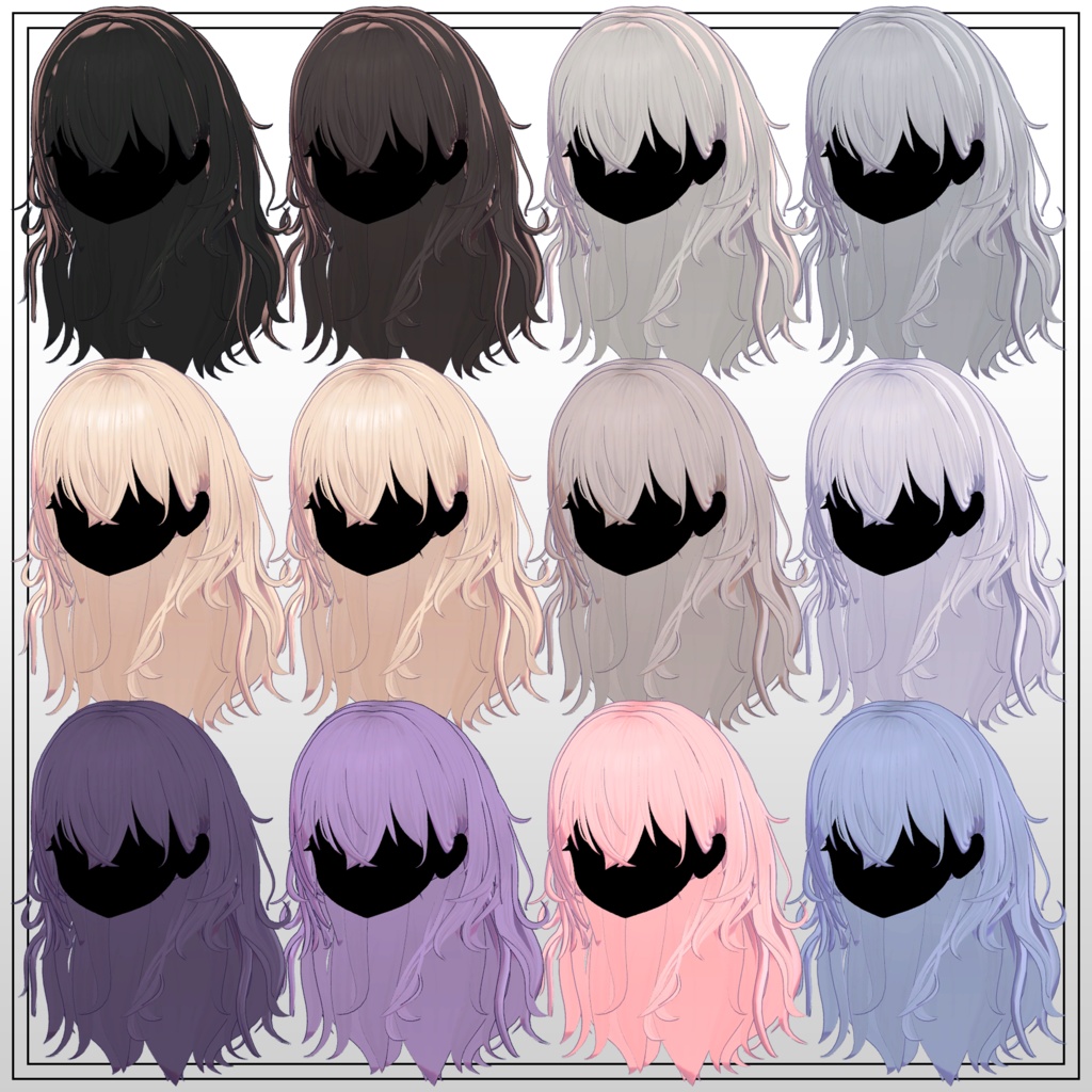 【10avatars】Fluffy Airy Semi-Long