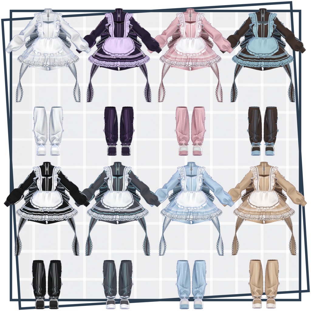 【複数アバター対応】Jersey Frill Maid【セール中✨】