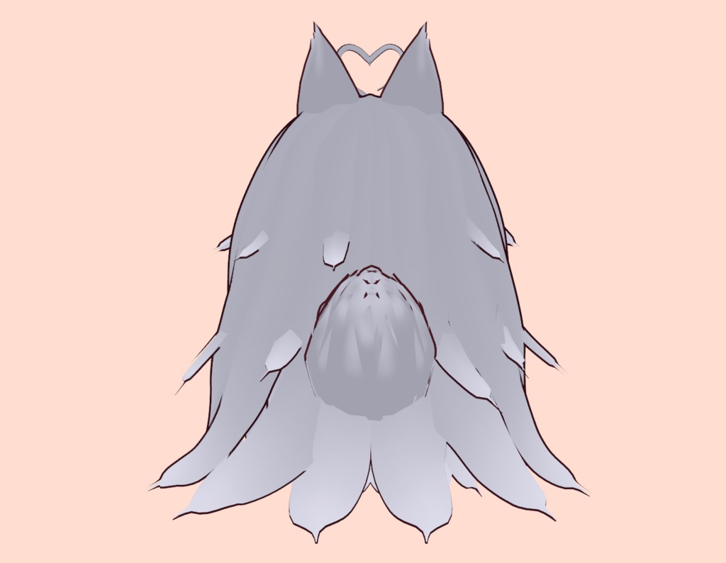 SDオリジナル3Dモデル「ぎんもっふ」もふ撫でられ用キャラクター