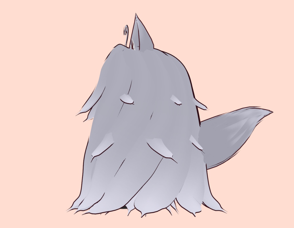 SDオリジナル3Dモデル「ぎんもっふ」もふ撫でられ用キャラクター