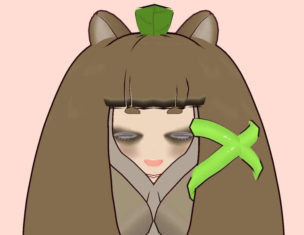 SDオリジナル3Dモデル「たぬもっふ」もふ撫でられ用キャラクター