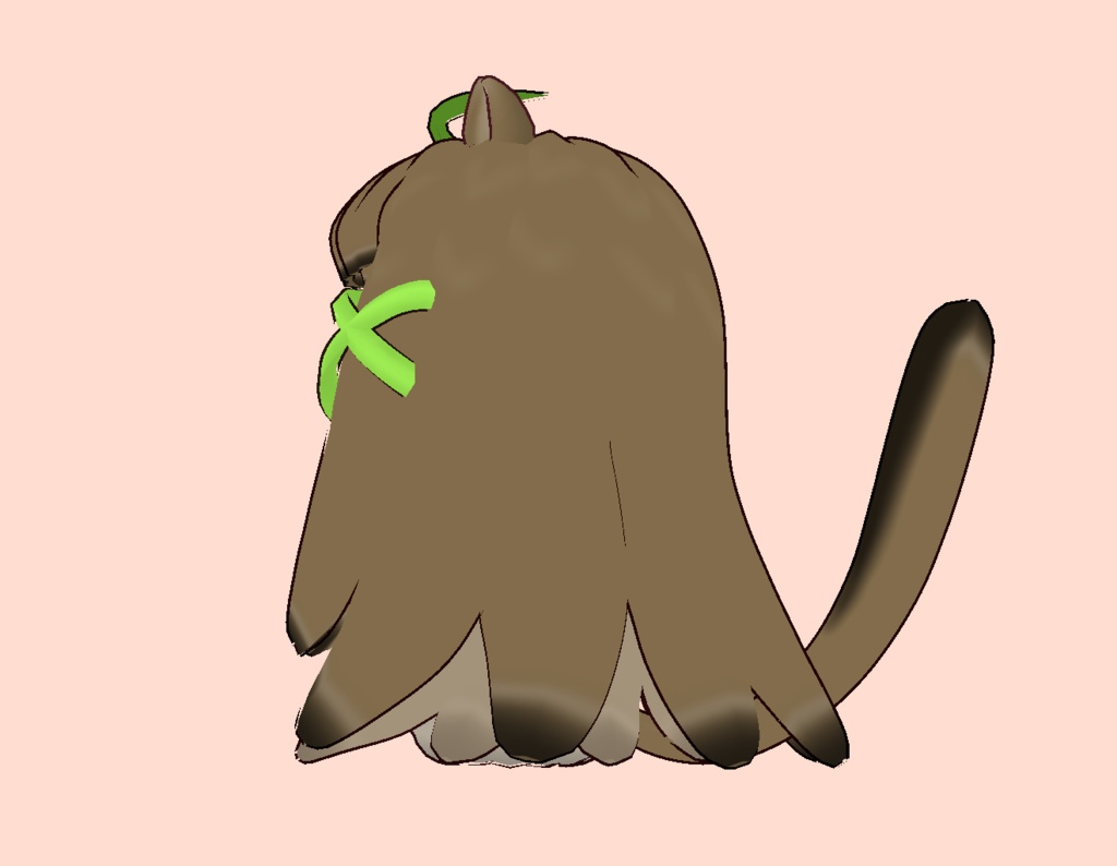 SDオリジナル3Dモデル「たぬもっふ」もふ撫でられ用キャラクター