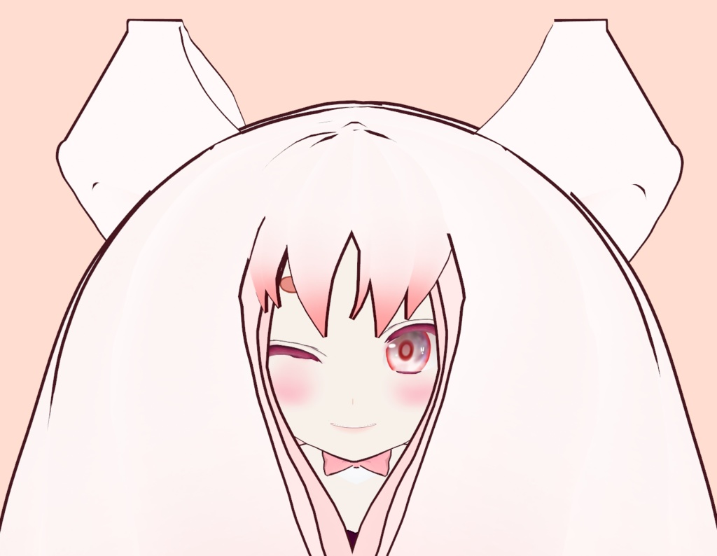 SDオリジナル3Dモデル「うさもっふ」もふ撫でられ用キャラクター