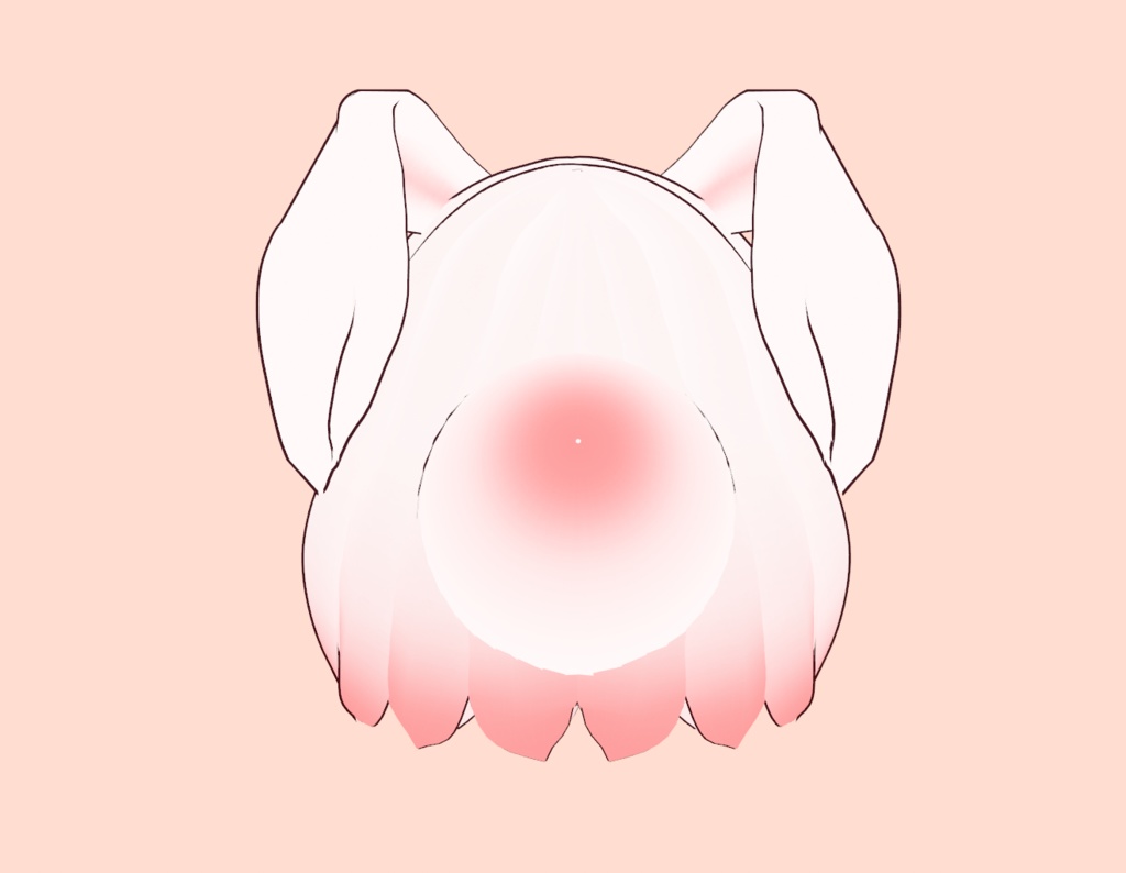 SDオリジナル3Dモデル「うさもっふ」もふ撫でられ用キャラクター