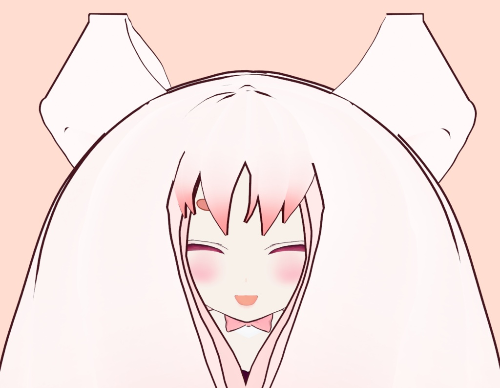 SDオリジナル3Dモデル「うさもっふ」もふ撫でられ用キャラクター