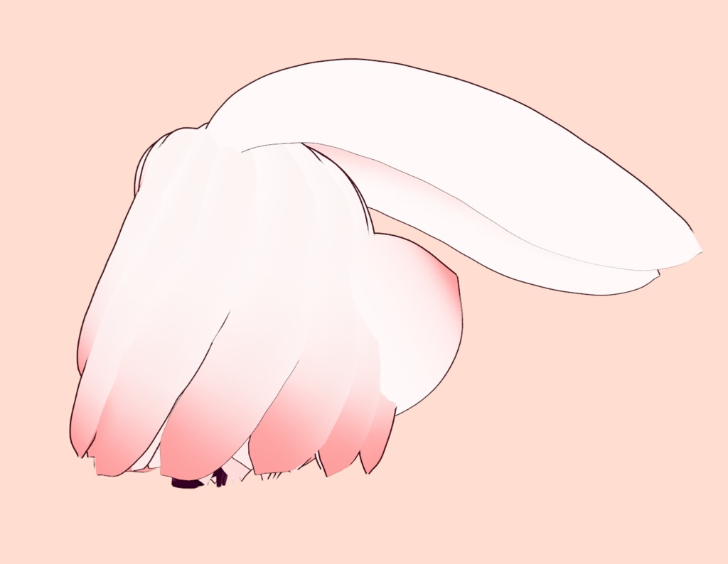 SDオリジナル3Dモデル「うさもっふ」もふ撫でられ用キャラクター