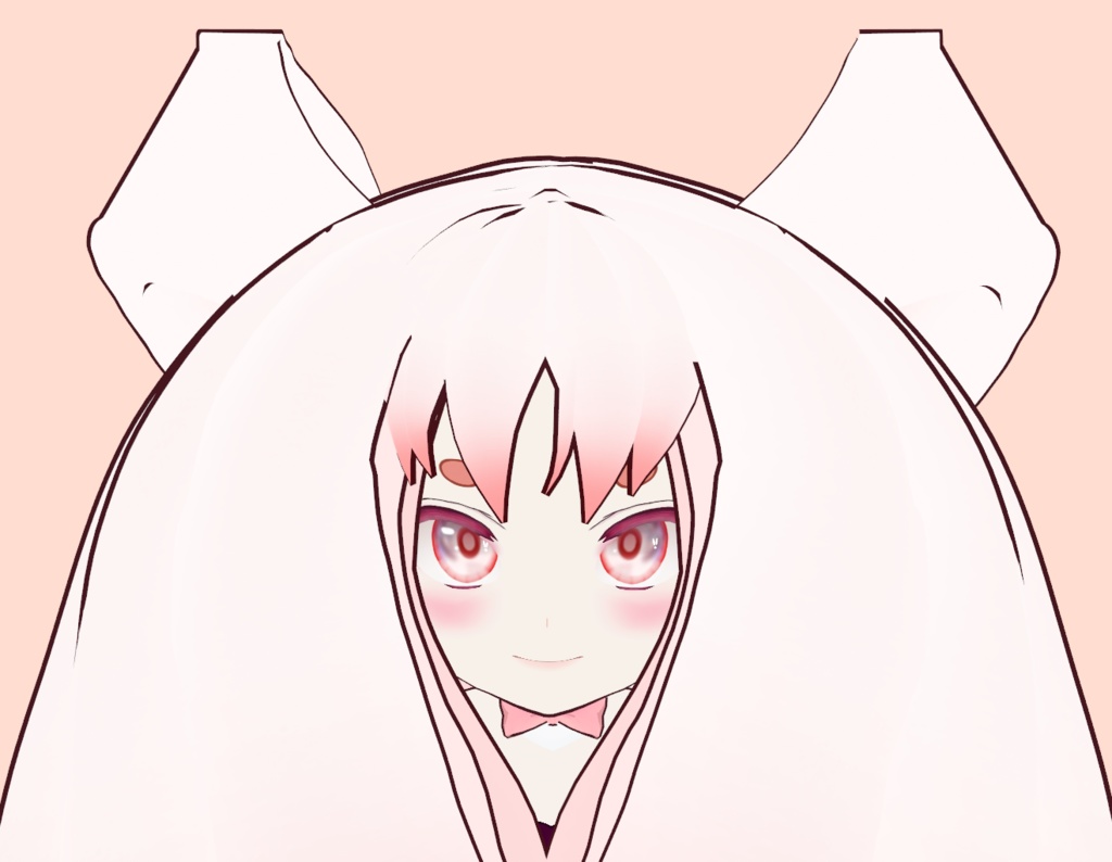 SDオリジナル3Dモデル「うさもっふ」もふ撫でられ用キャラクター