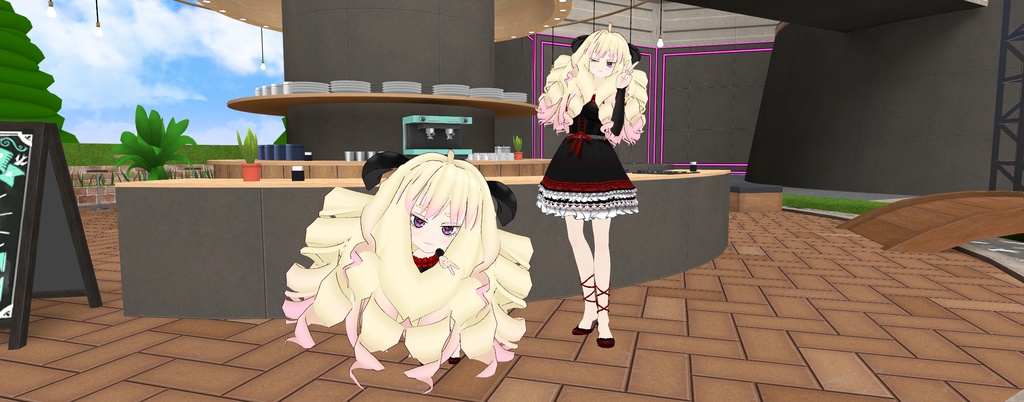 オリジナル3Dモデル「ようもっふSD」「ようもっふFS」もふ撫でられ用キャラクター