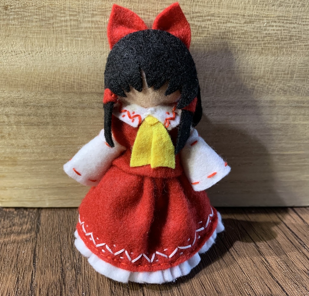 博麗霊夢 フェルト人形 紙あそび Booth