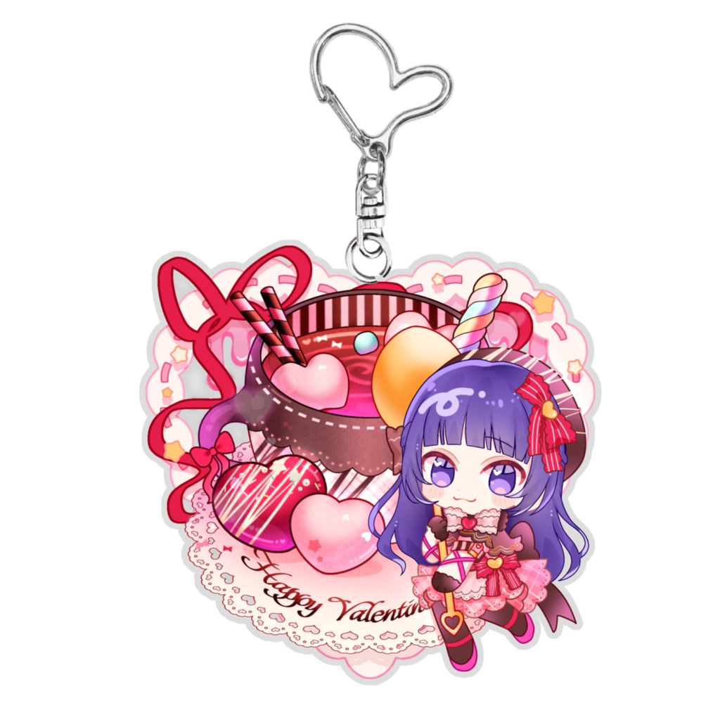 【受注販売】バレンタインアクキー(背景ありver.)