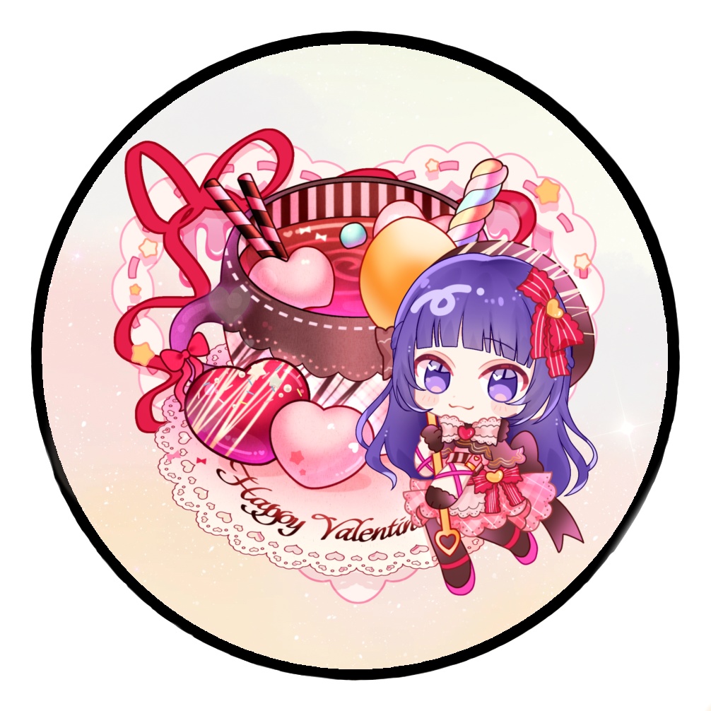 バレンタイン缶バッジ