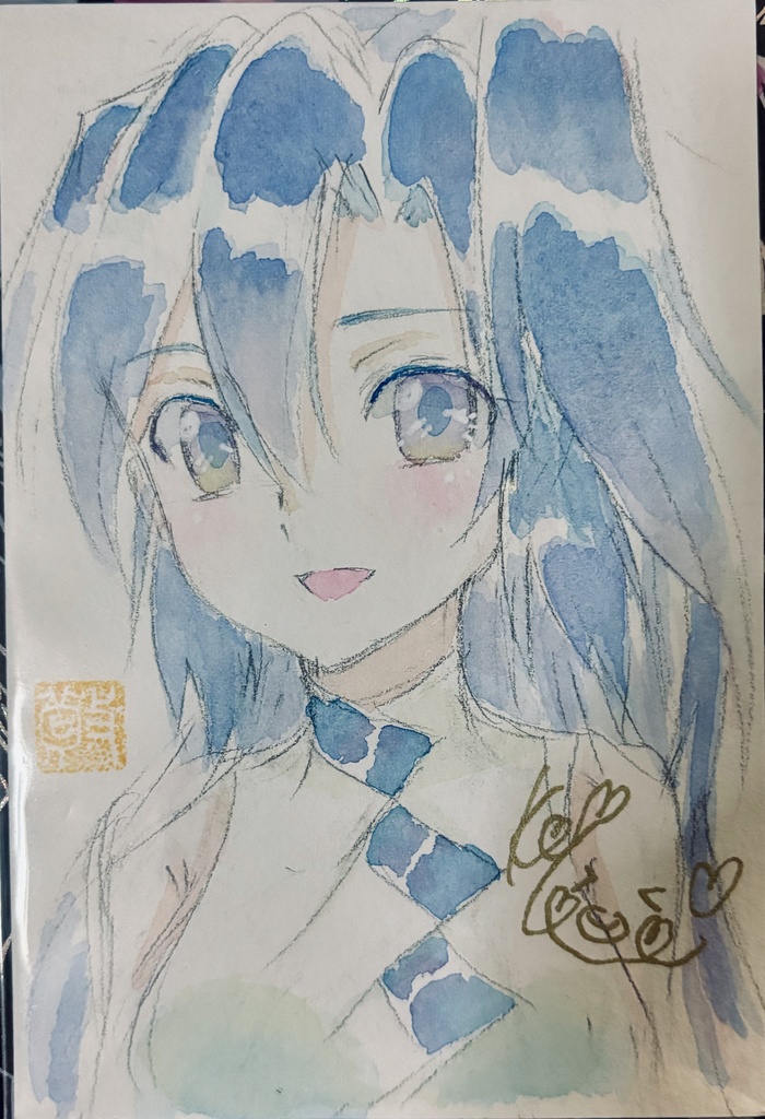 直筆イラスト　風鳴翼　ポストカードサイズ