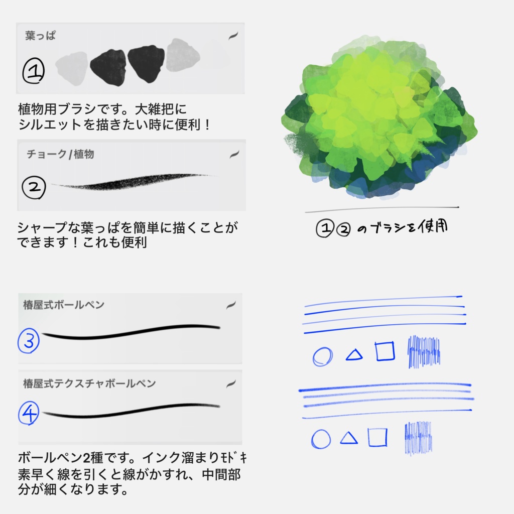 【procreate】椿屋式らくがきセット(9種類+α)
