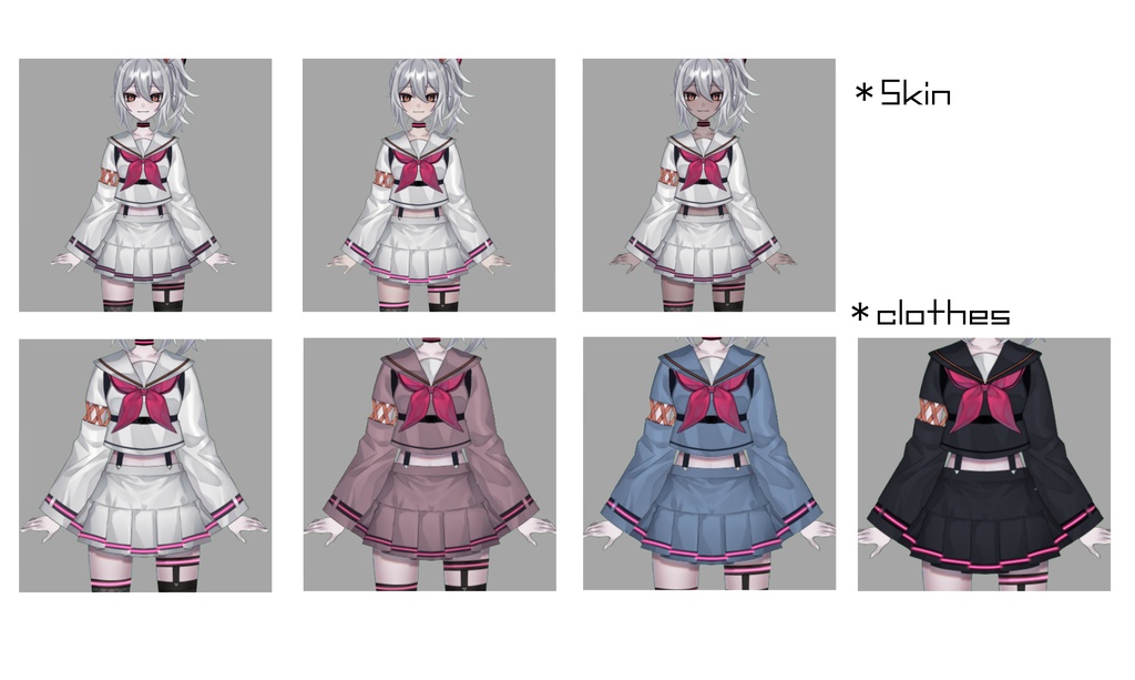 【汎用モデル】セーラー服少女