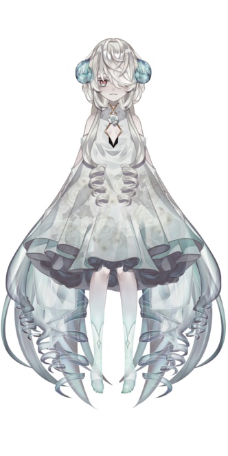 【完売】羊×幽霊モデル+キービジュ+三面図【VTS】