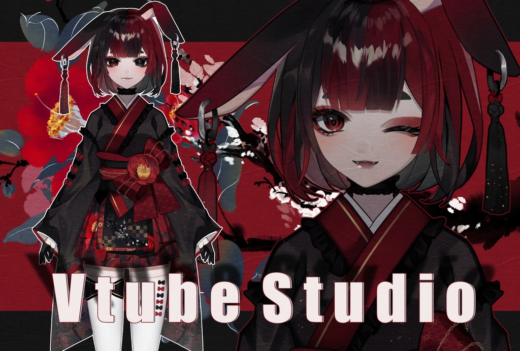 【限定１点！】うさ耳+和服女の子モデル【VTS】