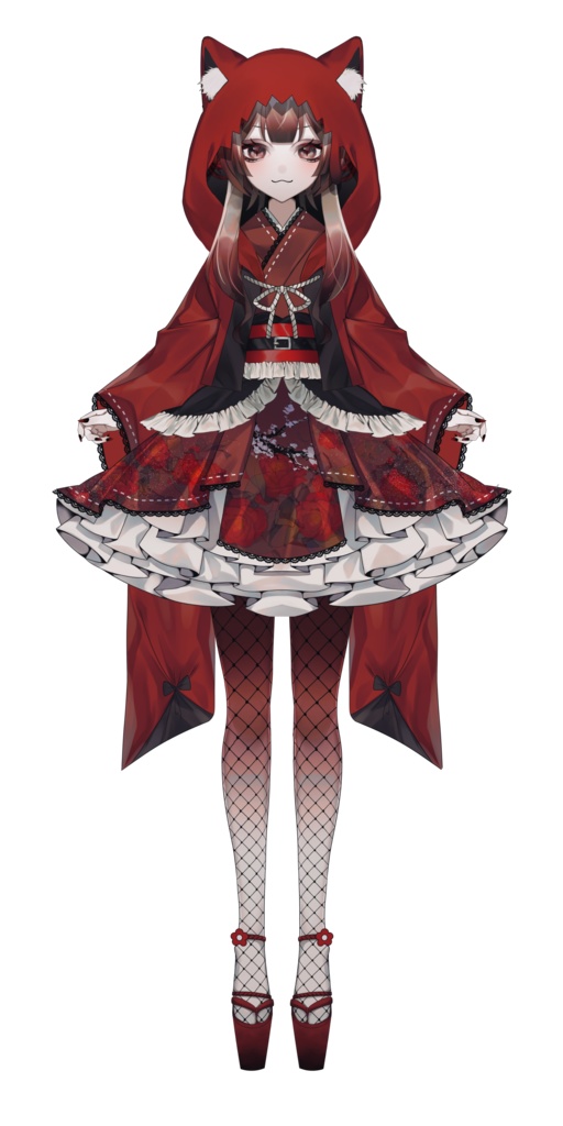 【限定一点!】赤ずきん×和風女の子モデル【VTS】