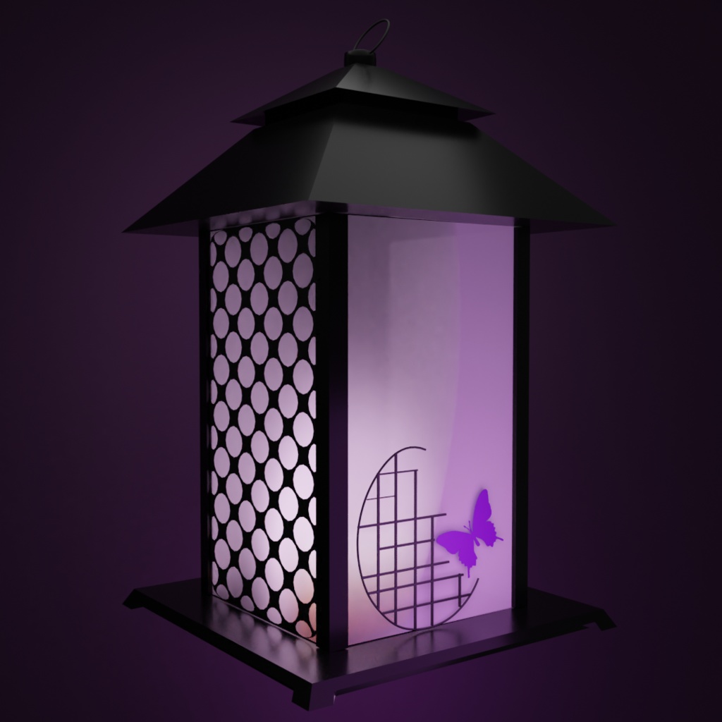 【3D素材】行燈 3色セット