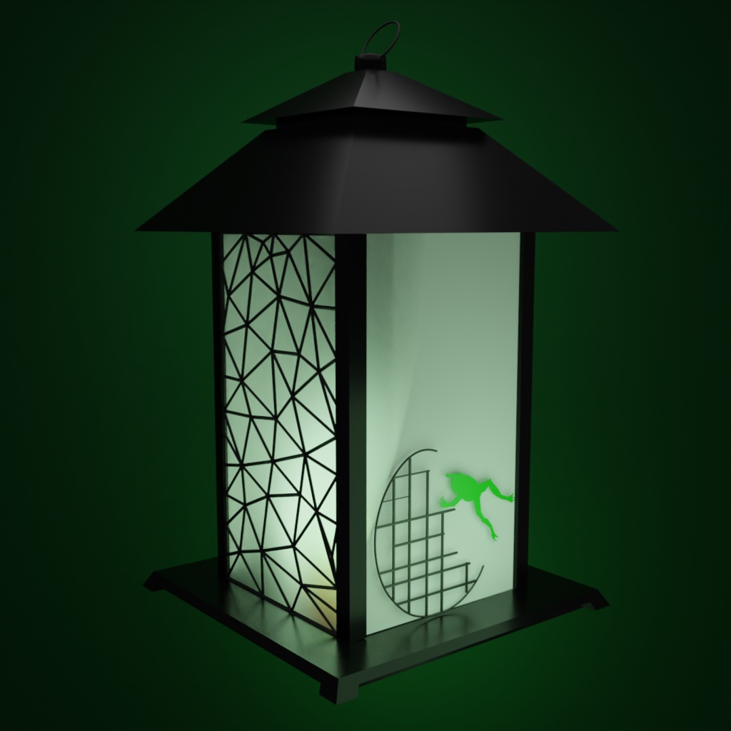 【3D素材】行燈 3色セット