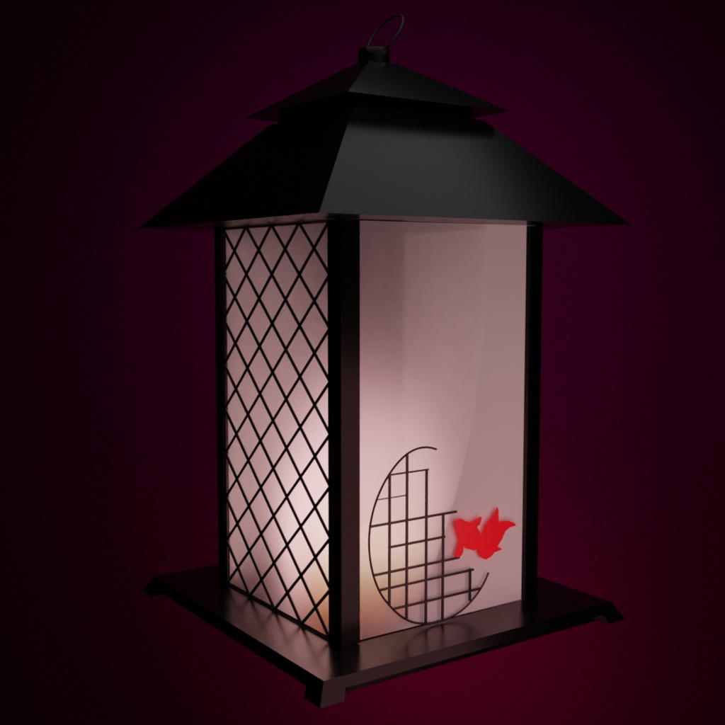 【3D素材】行燈 3色セット