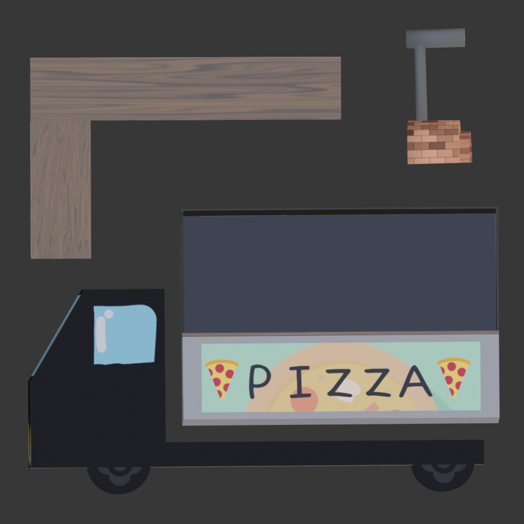 【全66点】リアルなピザ & キッチンカー付き