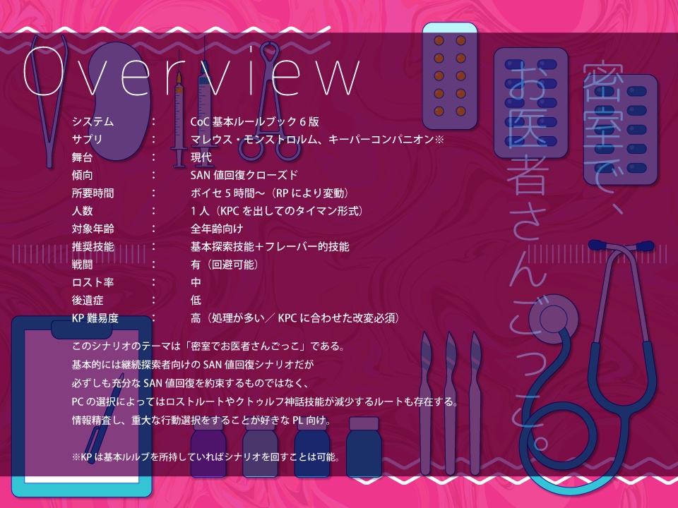 CoC「なおしてくれよマイドクター」SPLL:E109910