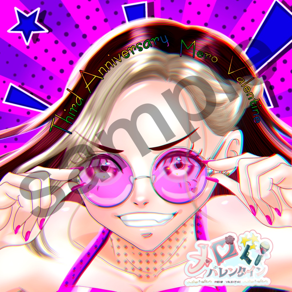 メロバレ3周年アニバーサリー缶バッチ