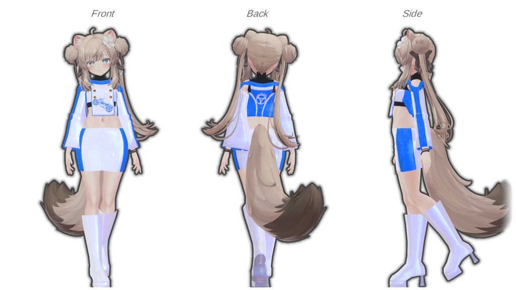 【VRChat対応】レースクイーン風3D衣装