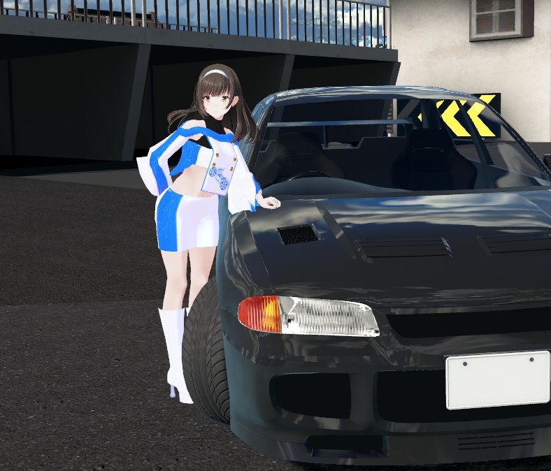 【VRChat対応】レースクイーン風3D衣装