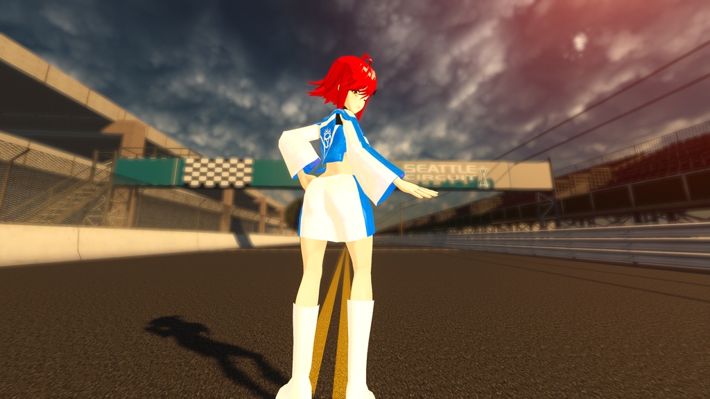 【VRChat対応】レースクイーン風3D衣装