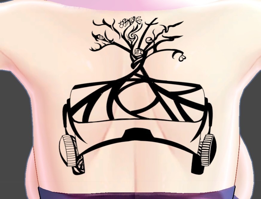 VRC用タトゥーサンプル【クルミと彼岸花】