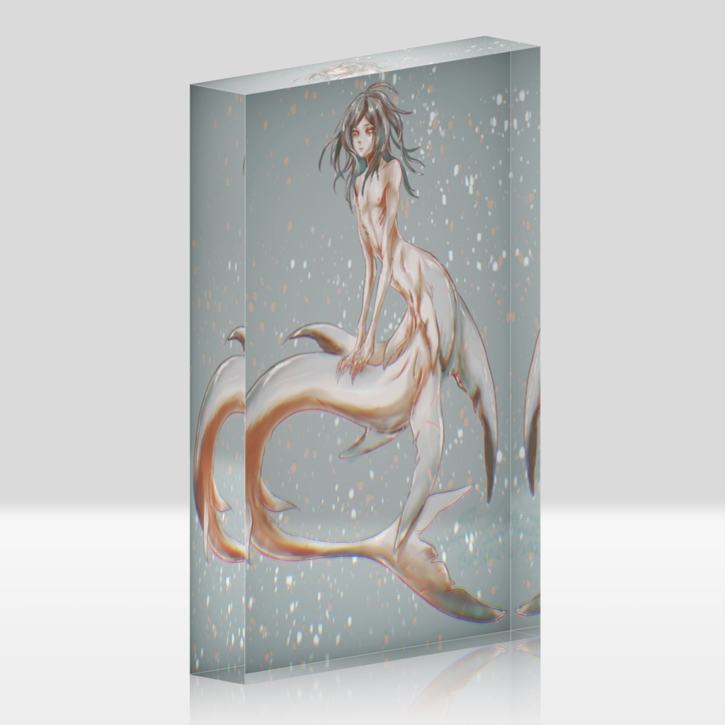 人魚のアクリルブロック