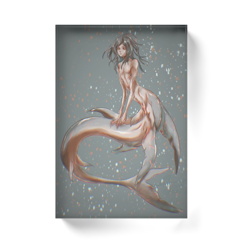 人魚のアクリルブロック