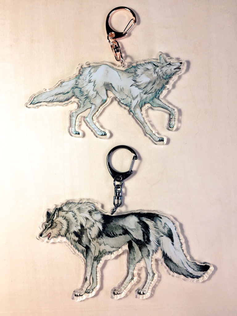 ロボとブランカアクリルキーホルダー再販【フェイクファーなし】