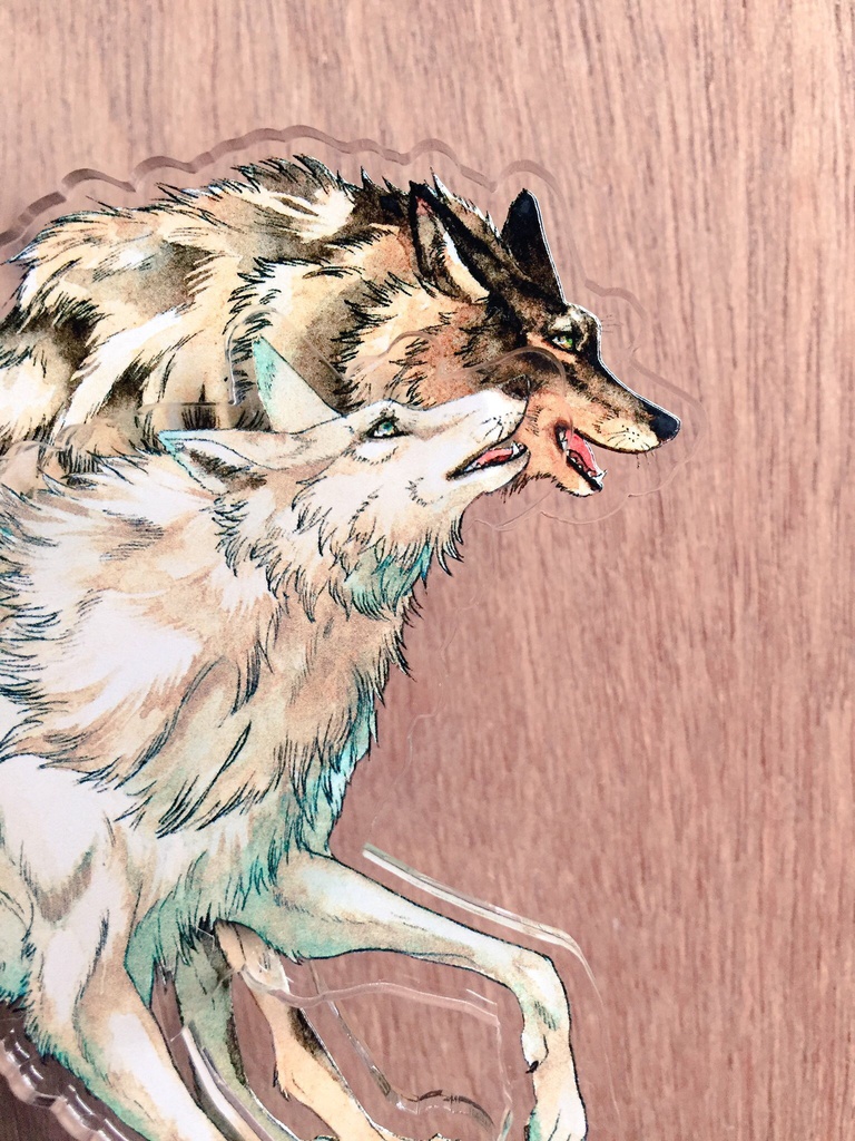 ロボとブランカアクリルキーホルダー再販【フェイクファーなし】