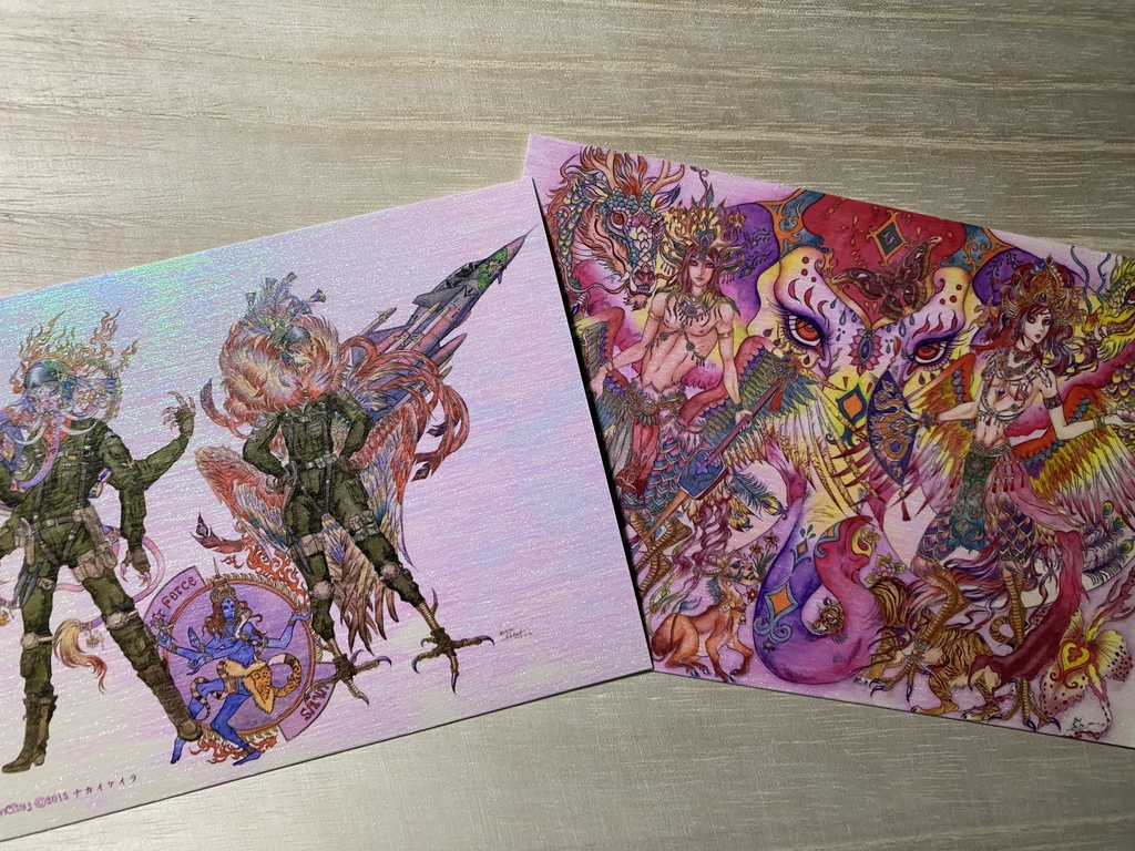 ポストカード2枚セット各種(戦車麒麟orエレファント)