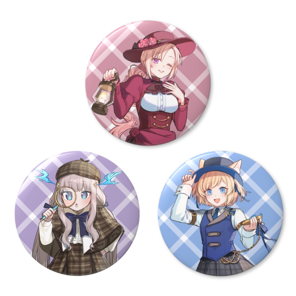 【Can Badge】The Ibuki Investigations Trio and the Chocolate Heist / 【缶バッジ】伊吹探偵事務所