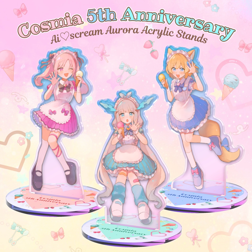 【Cosmia 5th Anniversary】Aiscream Acrylic Stands / 【Cosmia 5周年記念】愛♡スクリームアクスタ